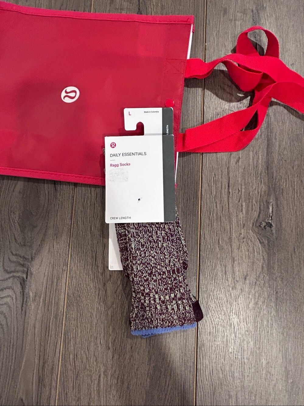 Lululemon ragg socks sz L